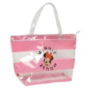 Bolsa Mulher Minnie Mouse Beach Cor de Rosa Transparente Acessórios de Moda - nacloset