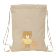 Saco Mochila com Cordas Safta Osito Bege 26 x 34 x 1 cm Jogos | Disfarces - nacloset