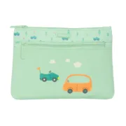 Bolsa Escolar Safta Coches Carros Verde 23 x 16 x 3 cm Estojos - nacloset