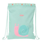 Saco Mochila com Cordas Safta Caracol Turquesa 26 x 34 x 1 cm Jogos | Disfarces - nacloset
