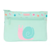 Bolsa Escolar Safta Caracol Caracol Turquesa 23 x 16 x 3 cm Estojos - nacloset