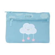 Bolsa Escolar Safta Nube Nuvens Azul 23 x 16 x 3 cm Estojos - nacloset