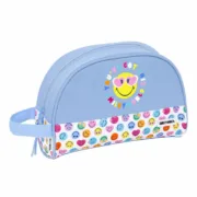 Nécessaire de Viagem Smiley Joyful Multicolor Azul Claro Reciclável 28 x 18 x 10 cm Desporto | Lazer - nacloset