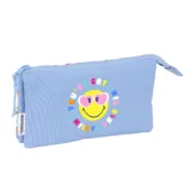 Estojo Smiley Joyful Multicolor Azul Claro 22 x 12 x 3 cm Estojos - nacloset