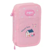 Estojo Duplo Glow Lab Sweet home Cor de Rosa 12.5 x 19.5 x 4 cm (28 Peças) Estojo 2 Divisórias - nacloset