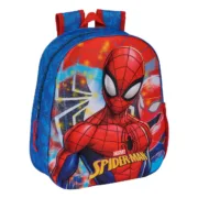 Mochila Escolar 3D Spider-Man Vermelho Azul Marinho 27 x 33 x 10 cm Jogos | Disfarces - nacloset