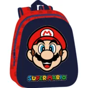 Mochila Infantil 3D Super Mario Vermelho Azul Marinho 27 x 33 x 10 cm Jogos | Disfarces - nacloset