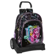 Mochila Escolar com Rodas Monster High Preto 33 x 42 x 14 cm Jogos | Disfarces - nacloset