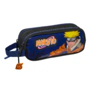 Estojo Duplo Naruto Ninja Azul Preto 21 x 8 x 6 cm Estojo 2 Divisórias - nacloset