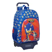 Mochila Escolar com Rodas Sonic Prime Azul 33 x 42 x 14 cm Jogos | Disfarces - nacloset