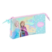Estojo Triplo Frozen Cool days Violeta Azul celeste 22 x 12 x 3 cm Estojo 3 Compartimentos - nacloset