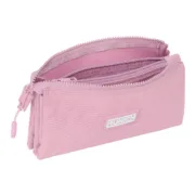 Estojo Triplo Munich Basic Cor de Rosa 22 x 12 x 3 cm Estojo 3 Compartimentos - nacloset 2