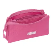 Estojo Triplo Munich Basic Fúcsia 22 x 12 x 3 cm Estojo 3 Compartimentos - nacloset 2