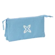 Estojo Triplo Munich Basic Azul 22 x 12 x 3 cm Estojo 3 Compartimentos - nacloset