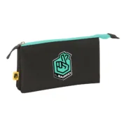 Estojo Triplo Kings League El barrio Preto 22 x 12 x 3 cm Estojo 3 Compartimentos - nacloset
