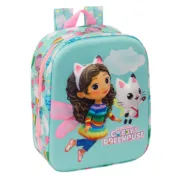 Mochila Escolar Gabby’s Dollhouse Cor de Rosa Azul celeste 22 x 27 x 10 cm 3D Jogos | Disfarces - nacloset