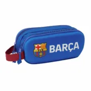 Estojo Duplo F.C. Barcelona Azul Marinho 21 x 8 x 6 cm 3D Estojo 2 Divisórias - nacloset