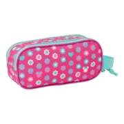 Estojo Duplo Minnie Mouse Cor de Rosa 21 x 8 x 6 cm 3D Estojo 2 Divisórias - nacloset 2
