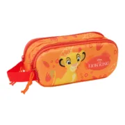 Estojo Duplo The Lion King Laranja 21 x 8 x 6 cm 3D Estojo 2 Divisórias - nacloset
