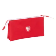 Estojo Triplo Sevilla Fútbol Club Vermelho 22 x 12 x 3 cm Estojo 3 Compartimentos - nacloset 2