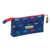 Estojo Triplo PJ Masks Ready Azul Marinho 22 x 12 x 3 cm Estojo 3 Compartimentos - nacloset 2