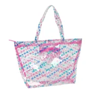 Bolsa Mulher Barbie Logomania Transparente Rosa Claro 54 x 35 x 17 cm Acessórios de Moda - nacloset