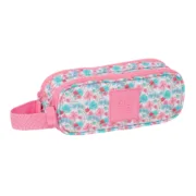 Estojo Duplo Moos Flores Multicolor 21 x 8 x 6 cm Estojo 2 Divisórias - nacloset