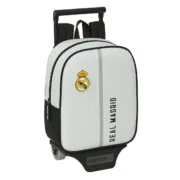 Mochila Escolar com Rodas Real Madrid C.F. Branco Cinzento 22 x 27 x 10 cm Jogos | Disfarces - nacloset