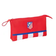 Estojo Triplo Atlético Madrid Vermelho 22 x 12 x 3 cm Estojo 3 Compartimentos - nacloset