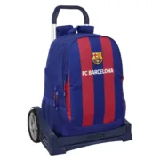 Mochila Escolar com Rodas F.C. Barcelona 24/25 Grená Azul Marinho 32 x 44 x 16 cm Jogos | Disfarces - nacloset