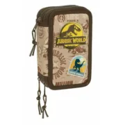 Estojo Triplo Jurassic World 12,5 x 19,5 x 5,5 cm 37 Peças Estojo 3 Compartimentos - nacloset