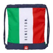 Saco Mochila com Cordas Benetton Flag Azul Marinho 35 x 40 x 1 cm Jogos | Disfarces - nacloset