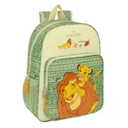 Mochila Escolar Mufasa Verde Bege 33 x 42 x 14 cm Jogos | Disfarces - nacloset