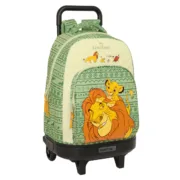 Mochila Escolar com Rodas Mufasa Verde Bege 33 x 45 x 22 cm Jogos | Disfarces - nacloset