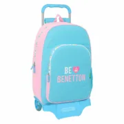 Mochila Escolar com Rodas Benetton Unique Cor de Rosa Turquesa 30 x 46 x 14 cm Jogos | Disfarces - nacloset