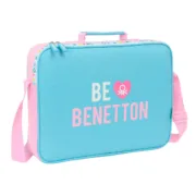 Pasta Escolar Benetton Unique Cor de Rosa Turquesa 38 x 28 x 6 cm Jogos | Disfarces - nacloset