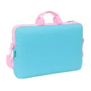 Mala para Portátil Benetton Unique Cor de Rosa Turquesa 40 x 27 x 4 cm Informática | Computadores - nacloset 2