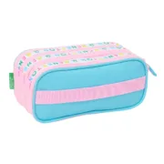 Estojo Triplo Benetton Unique Cor de Rosa Turquesa 21,5 x 10 x 8 cm Estojo 3 Compartimentos - nacloset 2