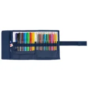 Estojo Benetton Damero Azul Marinho 7 x 20 x 7 cm 27 Peças Estojos - nacloset 2