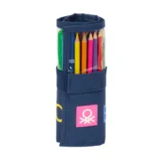 Estojo Benetton Damero Azul Marinho 7 x 20 x 7 cm 27 Peças Estojos - nacloset