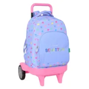 Mochila Escolar com Rodas Benetton Lila Lilás 33 x 45 x 22 cm Jogos | Disfarces - nacloset