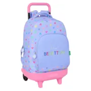 Mochila Escolar Benetton Lila Lilás 33 x 45 x 22 cm Jogos | Disfarces - nacloset