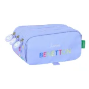 Estojo Triplo Benetton Lila Lilás 21,5 x 10 x 8 cm Estojo 3 Compartimentos - nacloset