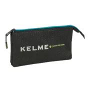 Estojo Triplo Kelme Iron Preto 22 x 12 x 3 cm Estojo 3 Compartimentos - nacloset
