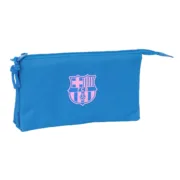 Estojo Triplo F.C. Barcelona Azul 22 x 12 x 3 cm Estojo 3 Compartimentos - nacloset