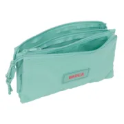 Estojo Triplo F.C. Barcelona Verde 22 x 12 x 3 cm Estojo 3 Compartimentos - nacloset 2