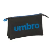 Estojo Triplo Kelme Jet black Preto 22 x 12 x 3 cm Estojo 3 Compartimentos - nacloset