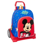 Mochila Escolar com Rodas Mickey Mouse Clubhouse Good day Azul 33 x 42 x 14 cm Jogos | Disfarces - nacloset