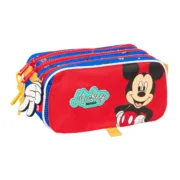 Estojo Triplo Mickey Mouse Clubhouse Good day Azul 21,5 x 10 x 8 cm Estojo 3 Compartimentos - nacloset