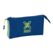 Estojo Triplo Munich North Azul Marinho 22 x 12 x 3 cm Estojo 3 Compartimentos - nacloset
